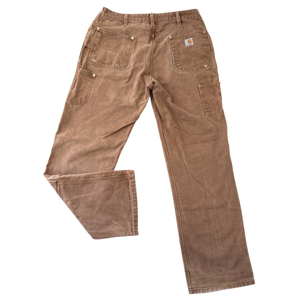 Vintage Carhartt Jeans Womens Duck Canvas Double Knee WB136 BRN Size 34x34 Pants